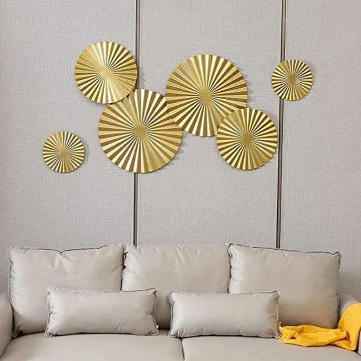 ديكور حديث على الحائط من الحديد ديكور فني - Modern Iron Wall Decor Art Living Room Sofa
