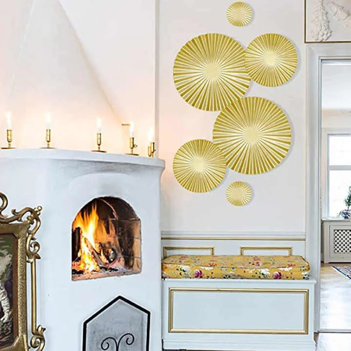 ديكور حديث على الحائط من الحديد ديكور فني - Modern Iron Wall Decor Art Living Room Sofa