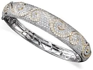 18K two-tone gold bangle