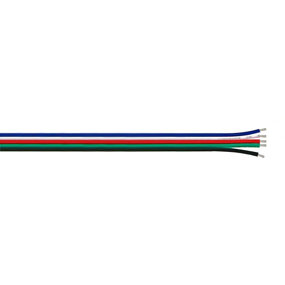 22 AWG 5 Conductor RGBW Cable 1 ft