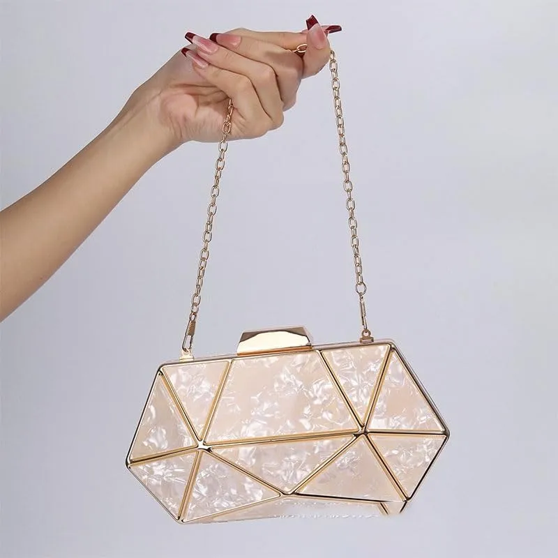 Acrylic Water Chestnut Evening Bag French Simple Clutch Purses