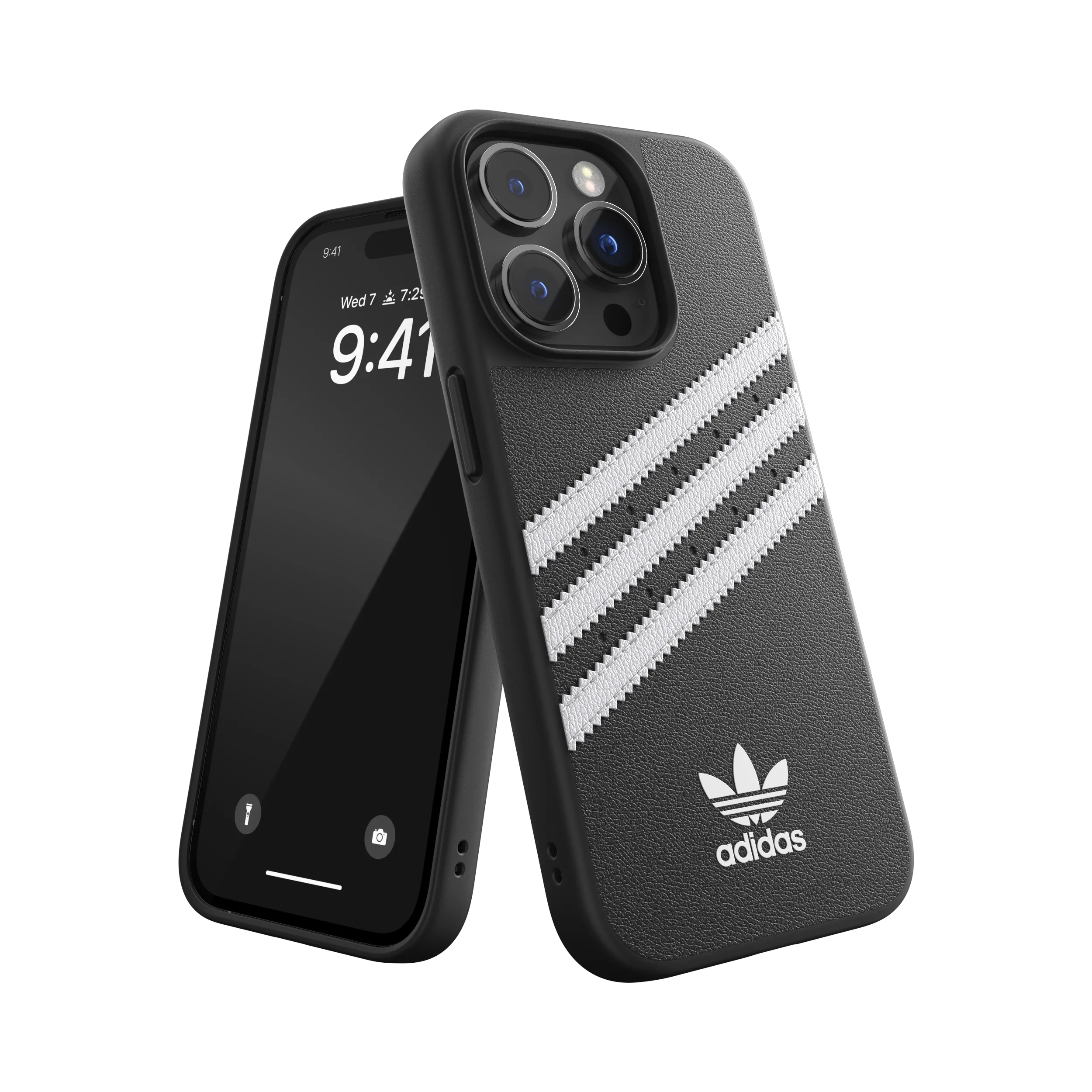 ADIDAS iPhone 14 Pro - Moulded Case - White/Black