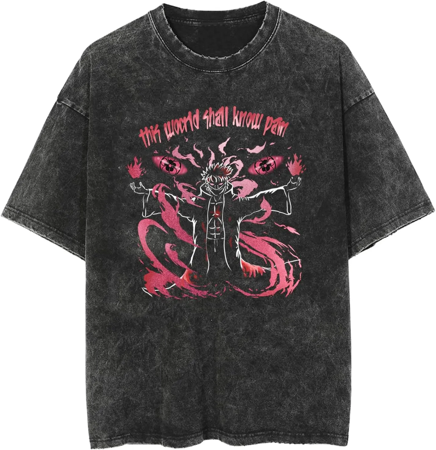 Aelfric Eden Mens Oversized Japanese Harajuku Anime Shirt Unisex Printed Cool Tee