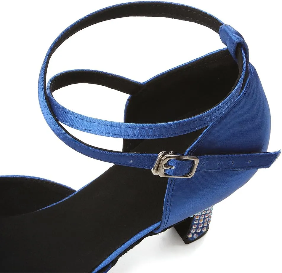 AOQUNFS Women Ballroom Latin Dance Shoes Salsa Closed Toe 1920s Party Dance Performance Shoes,Model L157