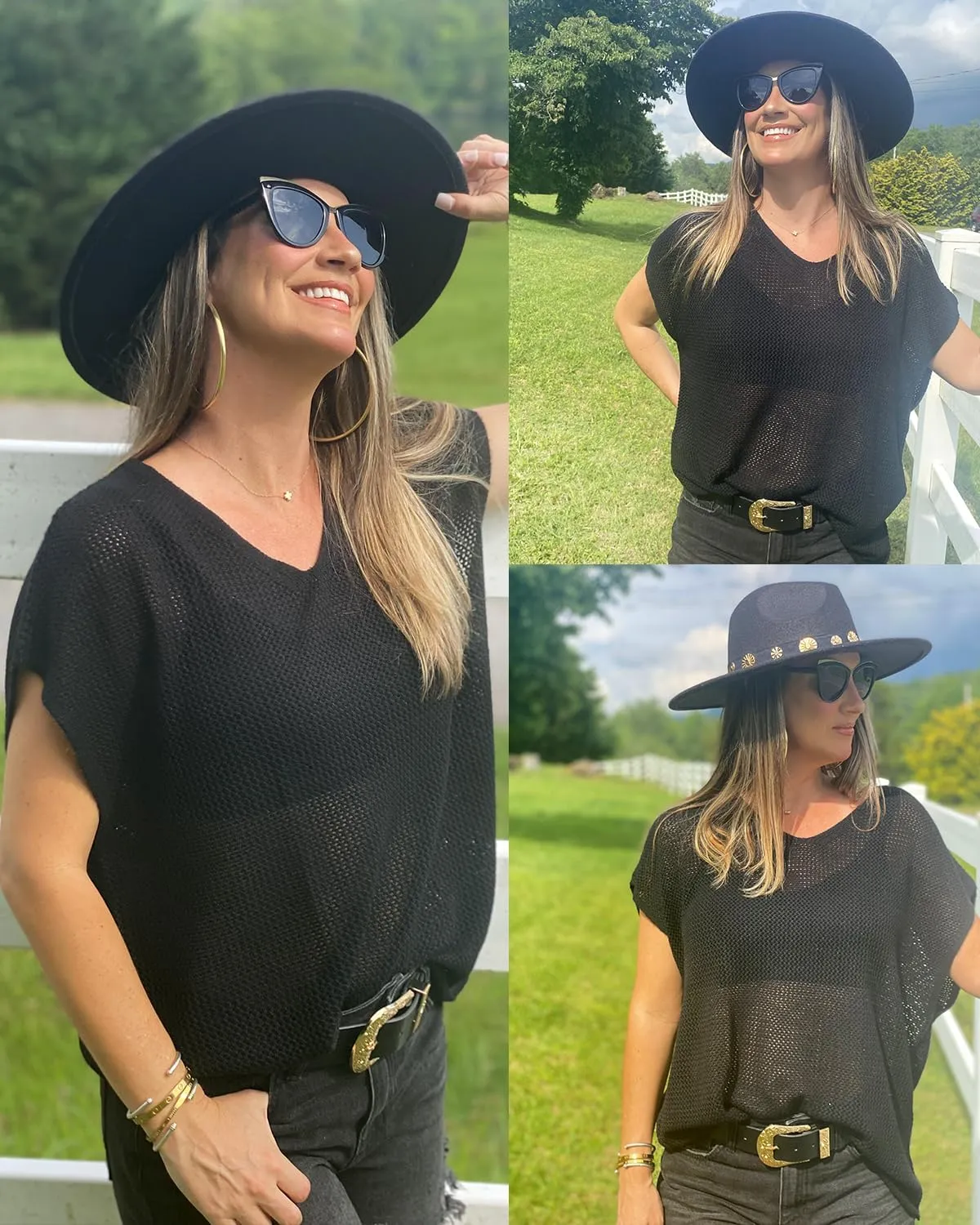 Arach&Cloz Women Crochet Tops 2025 Summer Wool Blended Sweater Vest Short Sleeve Fashion Outfits Oversized Coverup