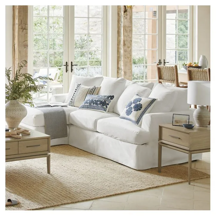 Ava Chaise Slipcovered Sofa by Couch.com