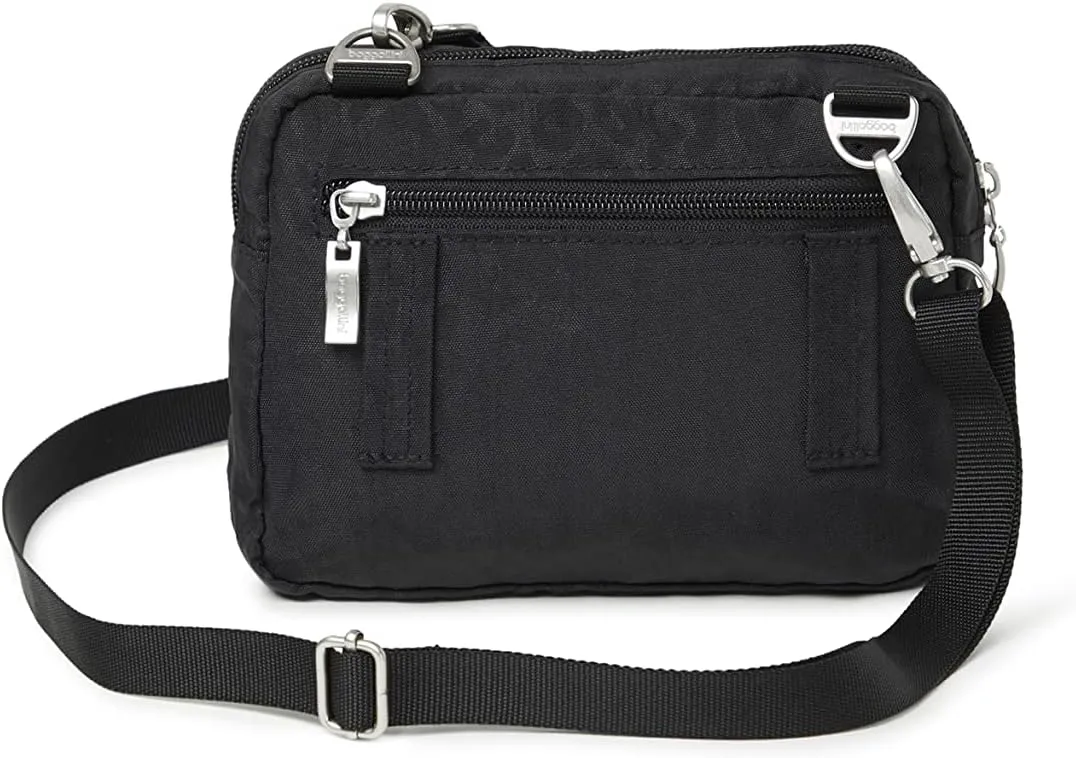 Baggallini Triple Zip Small Crossbody Bag for Women