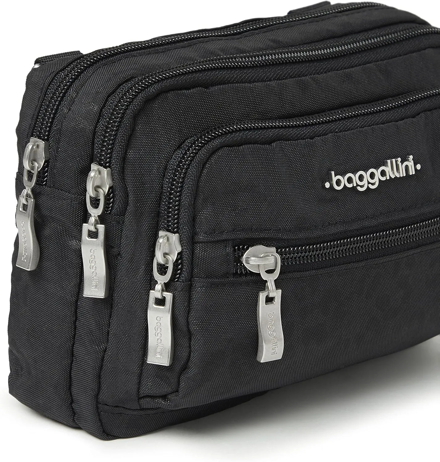 Baggallini Triple Zip Small Crossbody Bag for Women