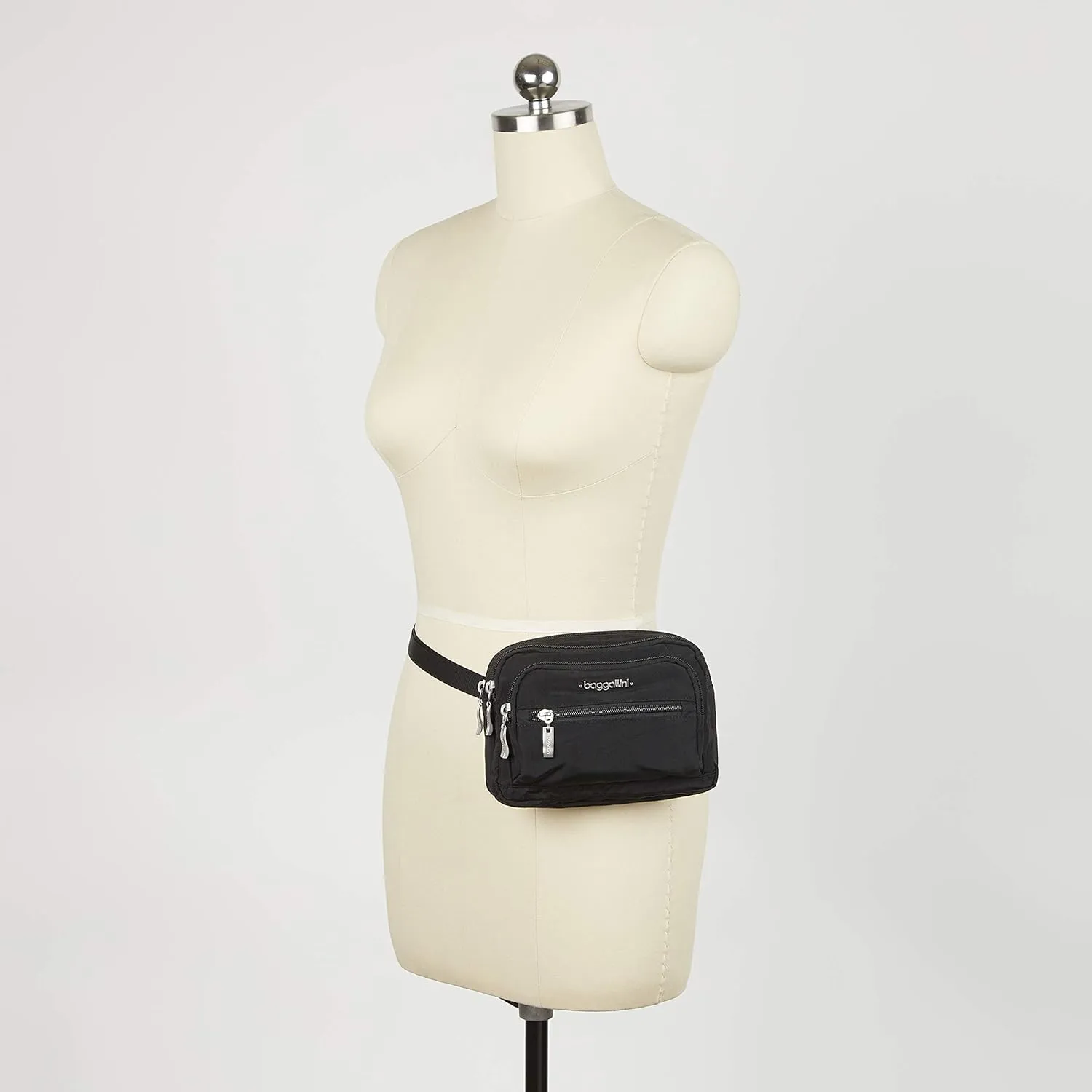Baggallini Triple Zip Small Crossbody Bag for Women