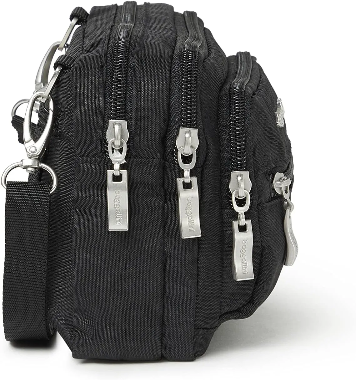 Baggallini Triple Zip Small Crossbody Bag for Women