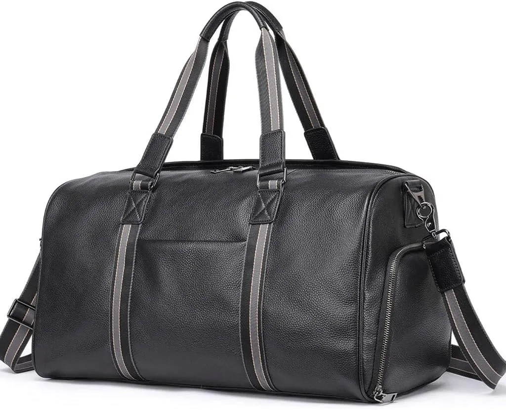 Bags for Women Male Female Travelling Duffle Bag Hand Carry Bags Soft Genuine Leather for Airplane Gym Bag