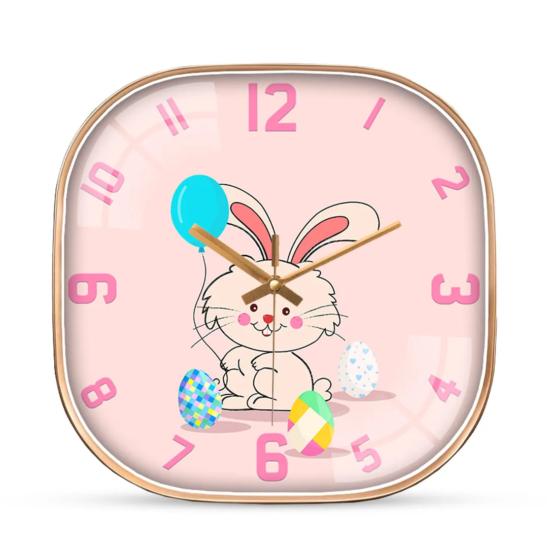 Balloon with rabbit wall clock