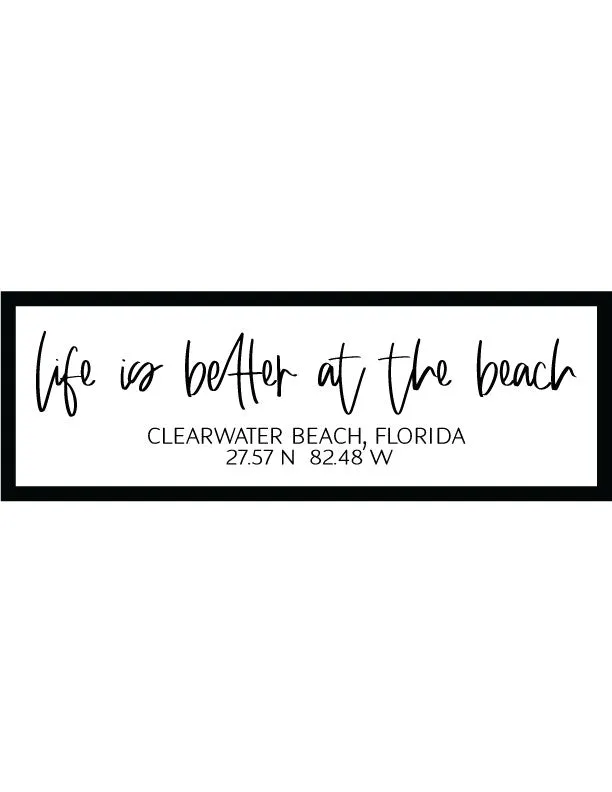 Beach Coordinates Modern Wall Decor