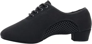 Boys/Gilrs lace-up Dance Shoes Women Ballroom Dance Practice Shoes Low Heel for Latin Tango Salsa Dance Performence Training
