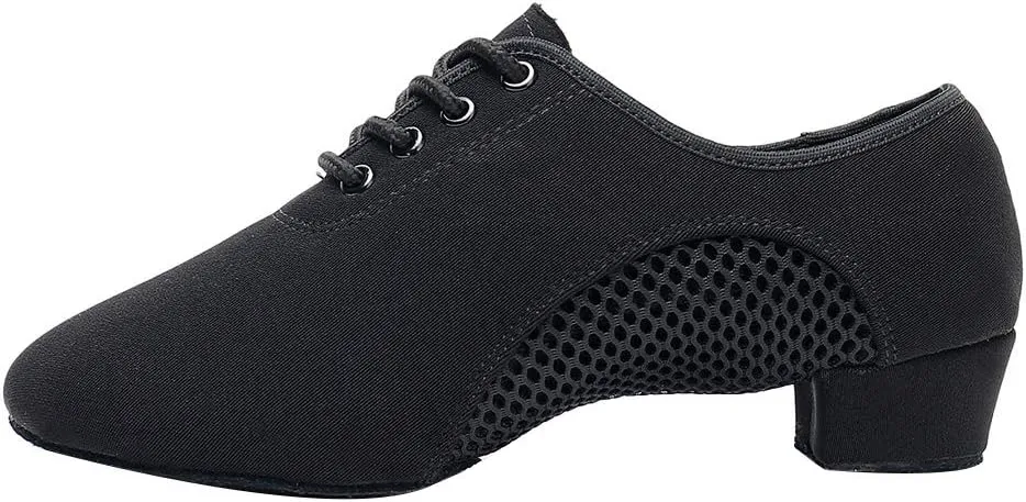 Boys/Gilrs lace-up Dance Shoes Women Ballroom Dance Practice Shoes Low Heel for Latin Tango Salsa Dance Performence Training