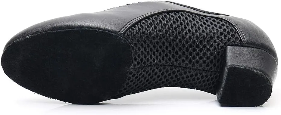 Boys/Gilrs lace-up Dance Shoes Women Ballroom Dance Practice Shoes Low Heel for Latin Tango Salsa Dance Performence Training