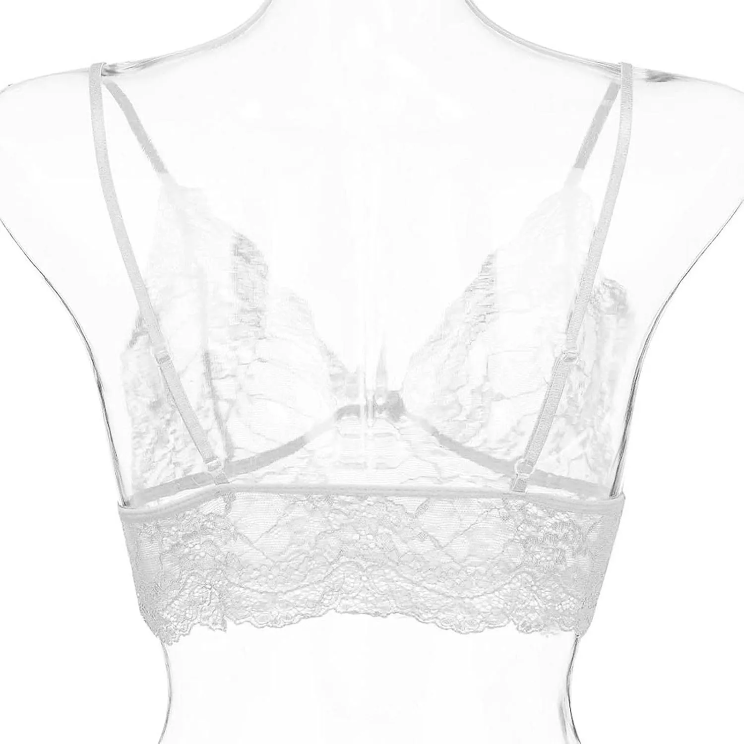 Bralettes for Women Sexy Women Hollow Out Elastic Cage Bra Lace Camisole Tank Tops Bra Fashion Backless Soft Bra