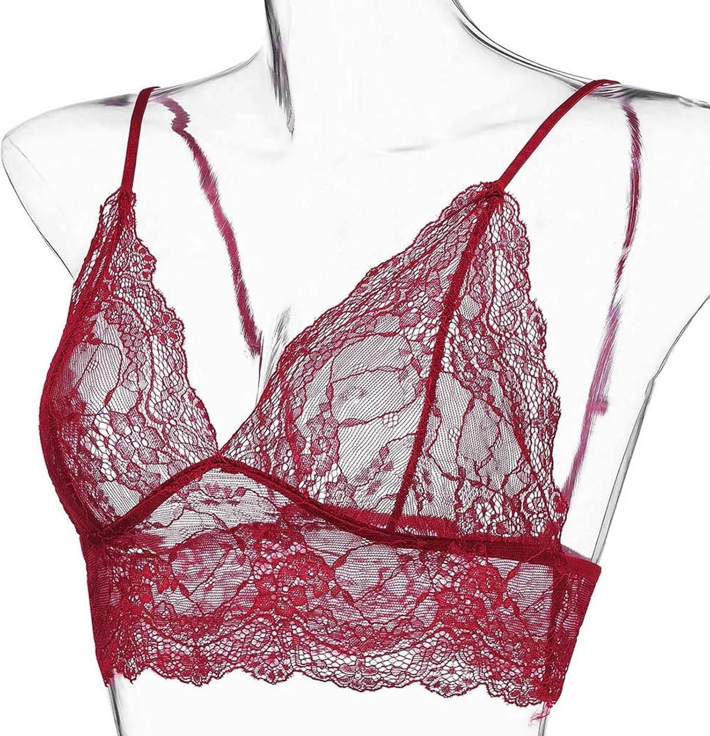 Bralettes for Women Sexy Women Hollow Out Elastic Cage Bra Lace Camisole Tank Tops Bra Fashion Backless Soft Bra