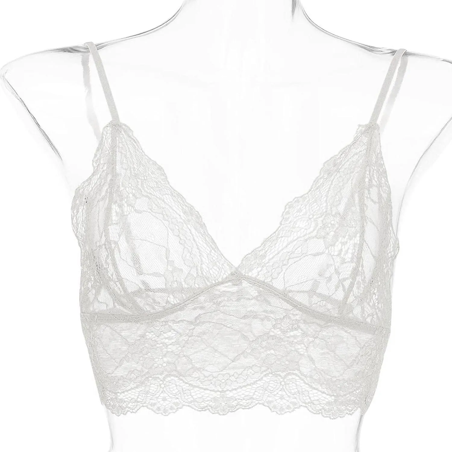 Bralettes for Women Sexy Women Hollow Out Elastic Cage Bra Lace Camisole Tank Tops Bra Fashion Backless Soft Bra