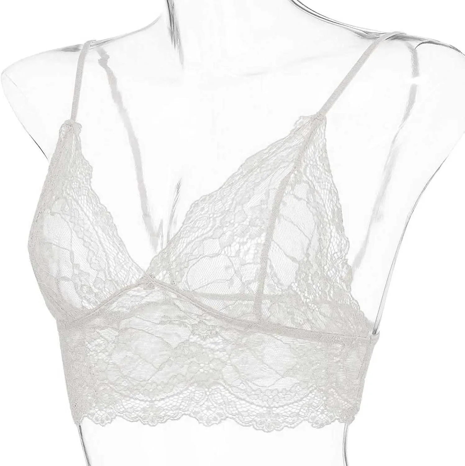 Bralettes for Women Sexy Women Hollow Out Elastic Cage Bra Lace Camisole Tank Tops Bra Fashion Backless Soft Bra