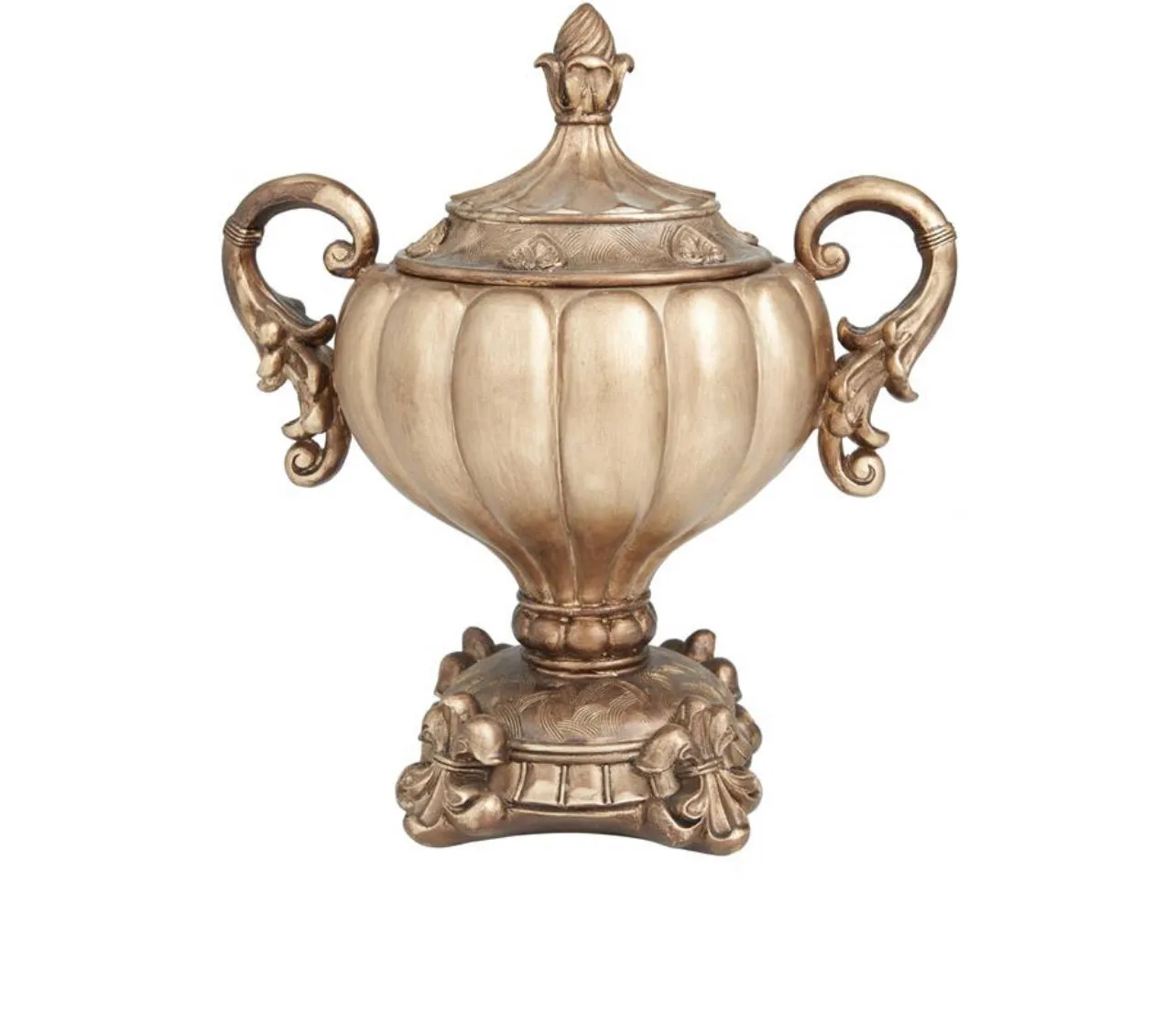 BRONZE POLYSTONE DECORATIVE JARS