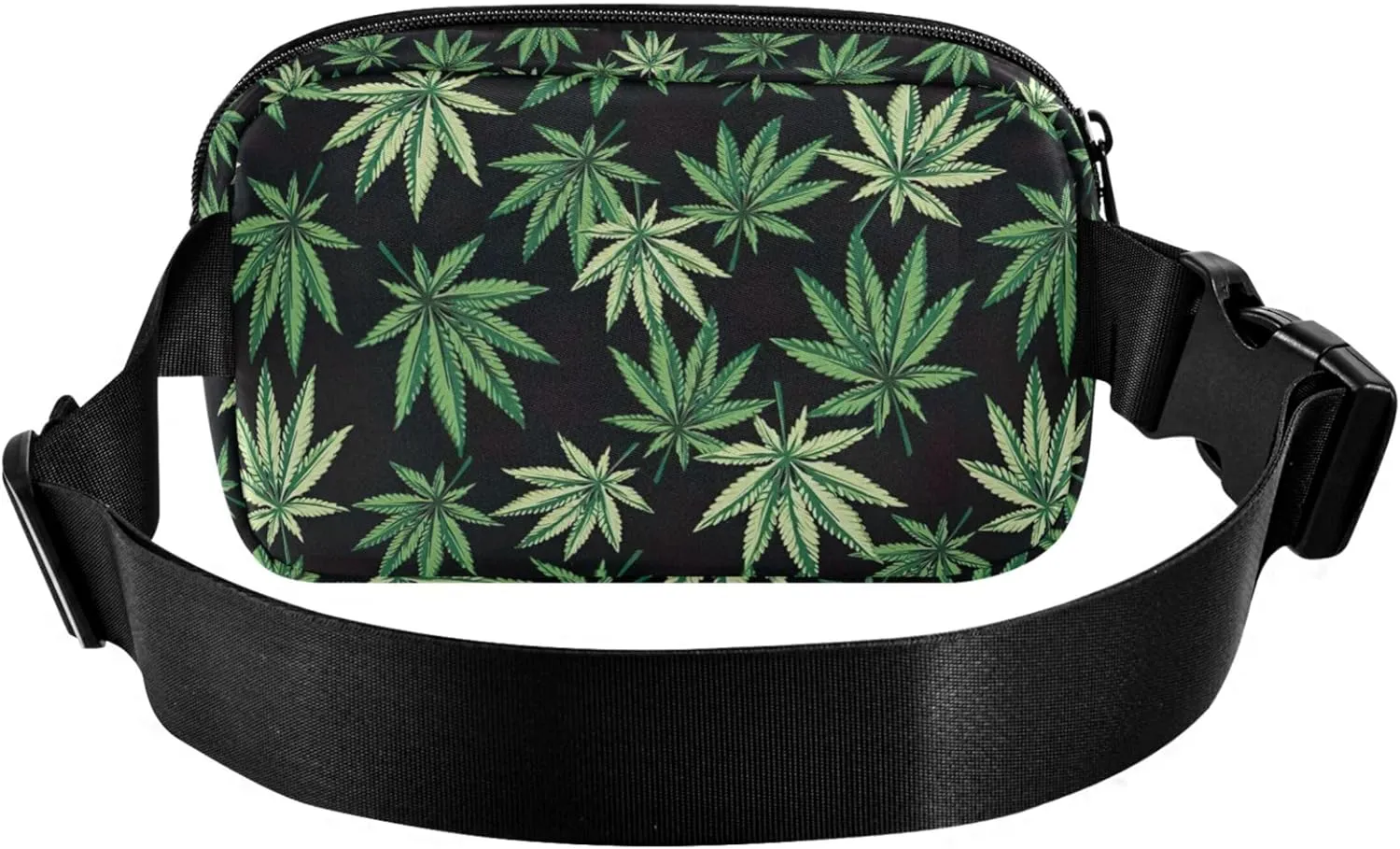 Cannabis Marijuana Leafs Fanny Pack for Women Waterproof Belt Bag Hip Pouch Cute Waist Bag for Women