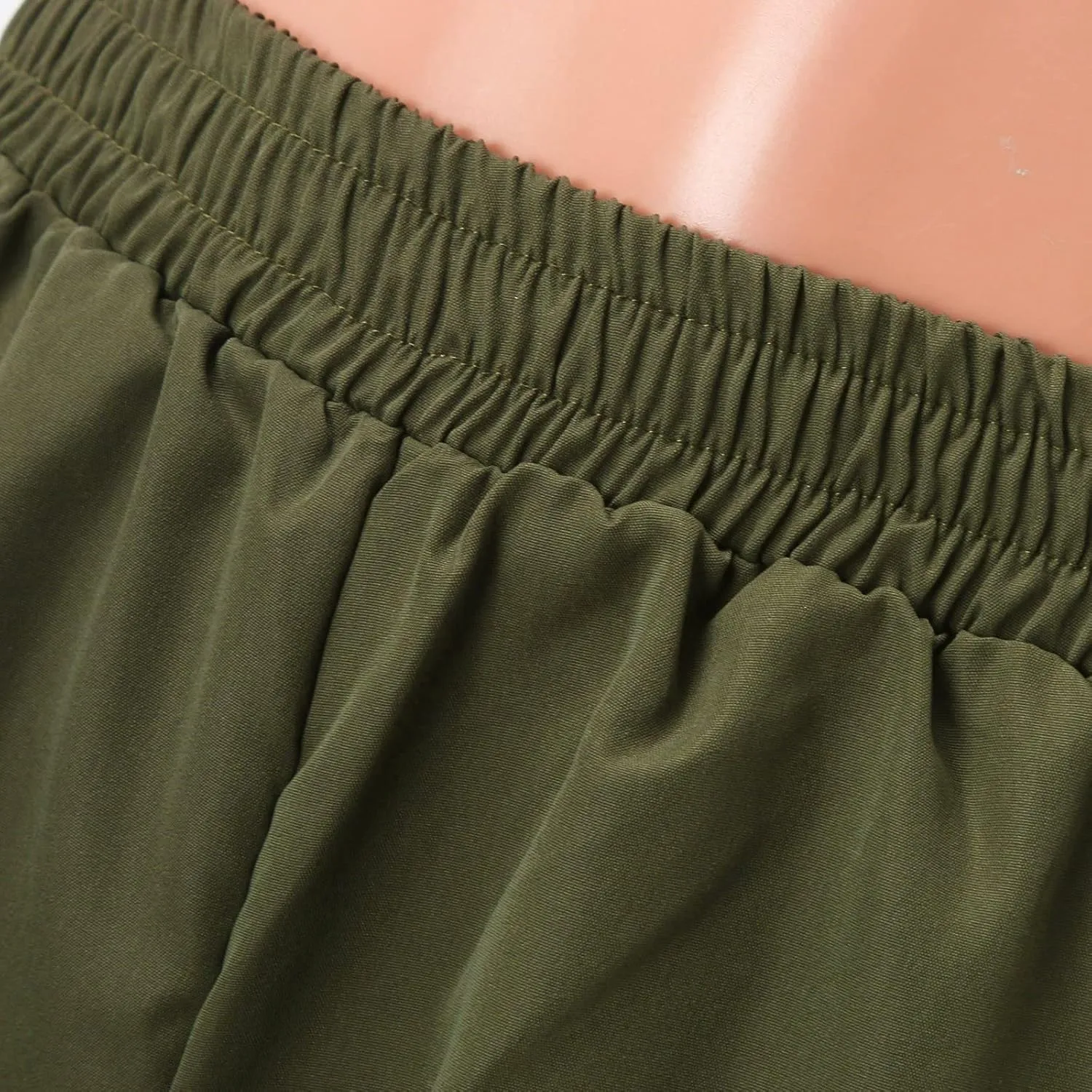 Cargo Pants Women High Waisted with Pockets Ladies Elastic Wasit Straight Wide Leg Pant Trendy Baggy Trousers