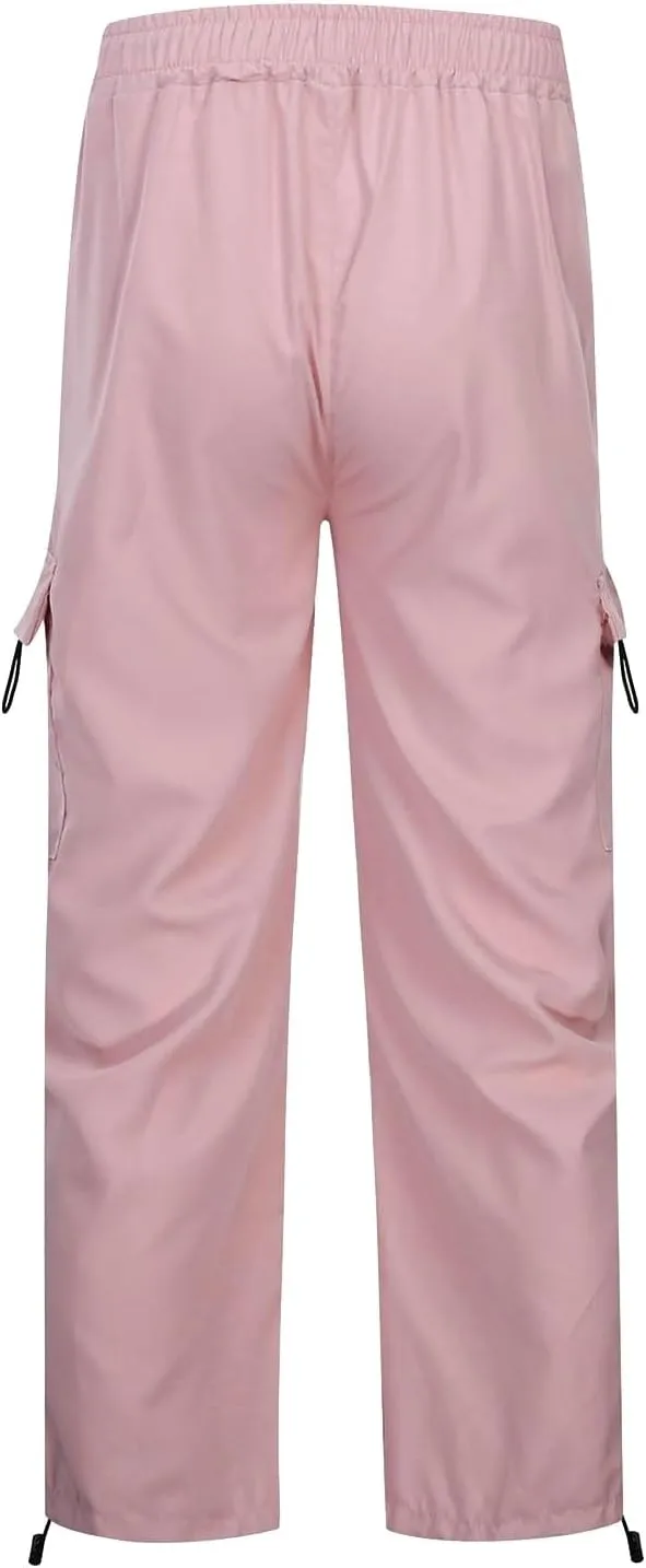 Cargo Pants Women Y2K Baggy Cargo Pants Parachute Pants Trendy Stretchy High Waist Wide Leg Trousers Jogger