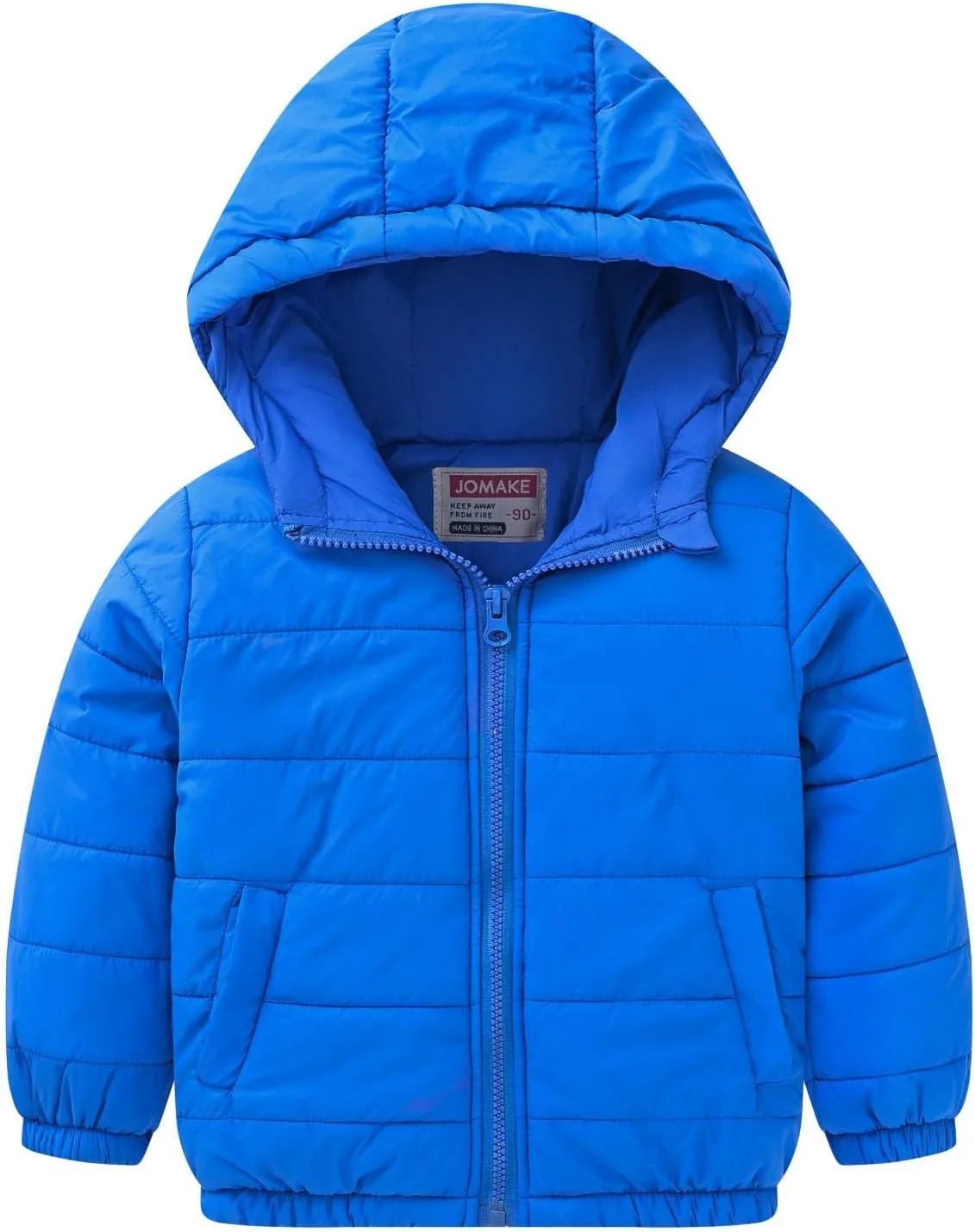 Children's Fashion Winter Coats Solid Color Lightweight Down Jacket Zip Up Quilted Puffer Jackets Boys Girls Hoodies