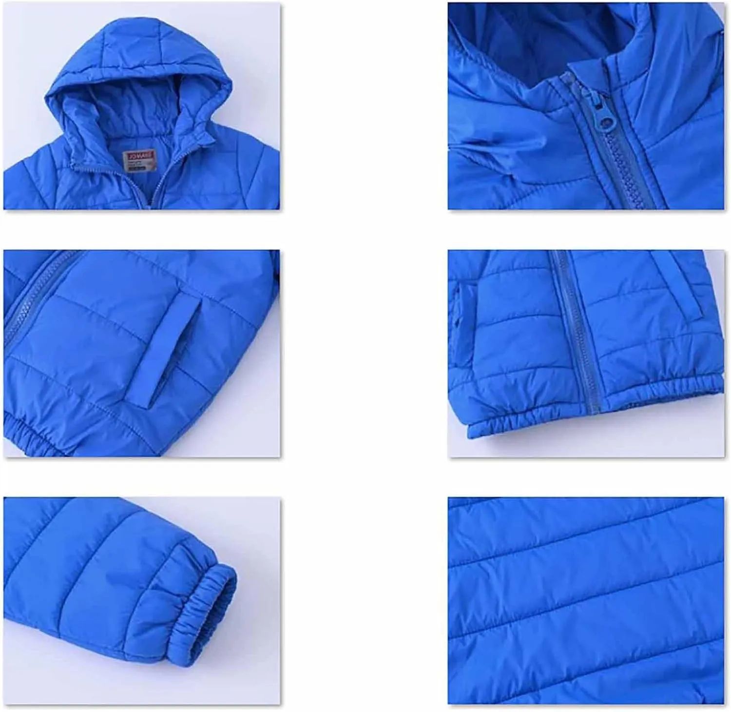 Children's Fashion Winter Coats Solid Color Lightweight Down Jacket Zip Up Quilted Puffer Jackets Boys Girls Hoodies