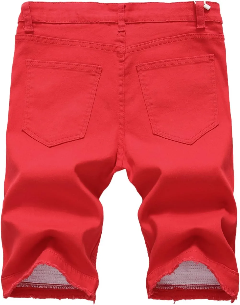 chouyatou Men's Cool Stylish Wrinkle Performance Slim Ripped Denim Shorts
