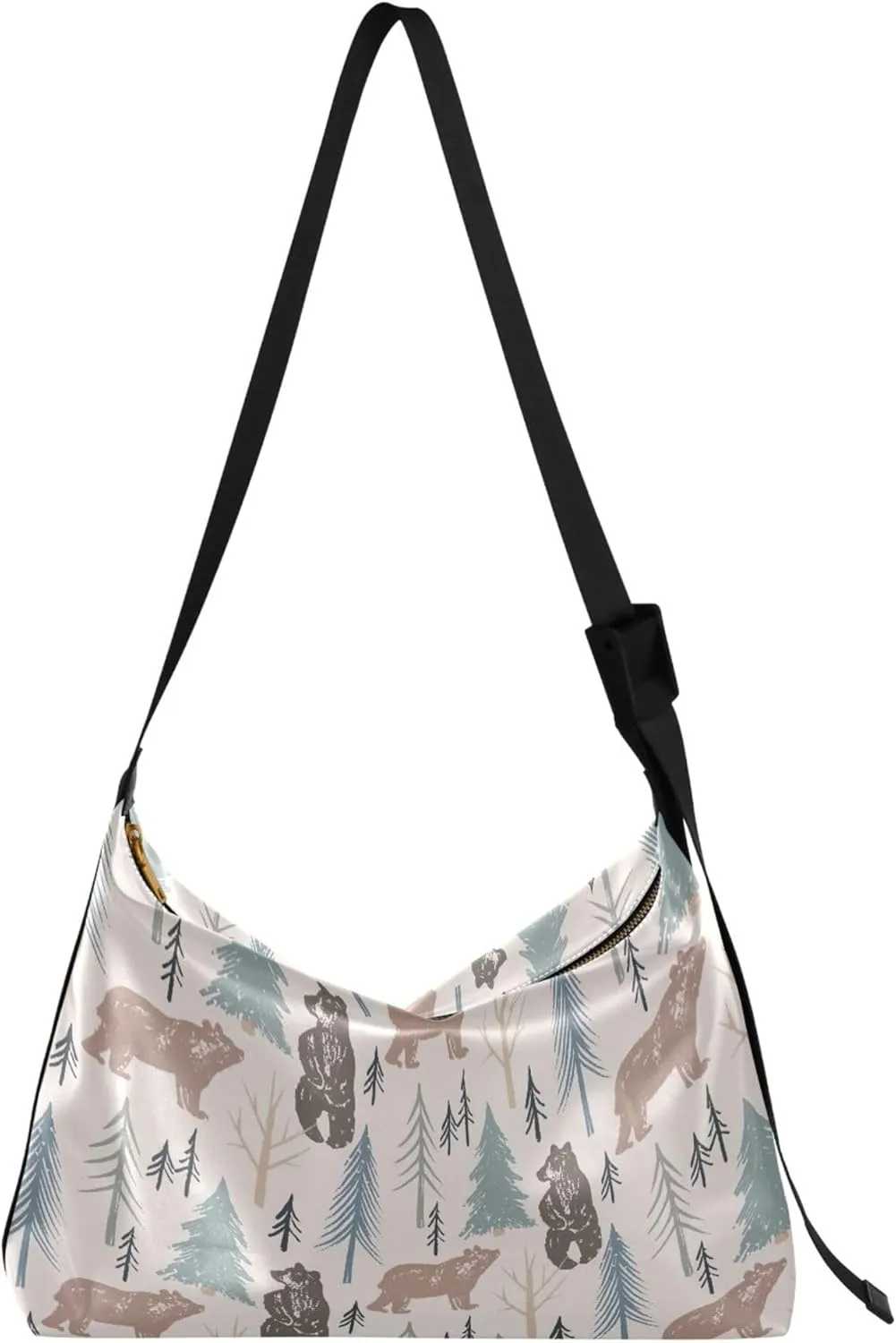 Christmas Tree Polar Bear Cute Hobo Leather Bags for Women Leather Purse Men Soft Animal Print Designer Hobo Bags