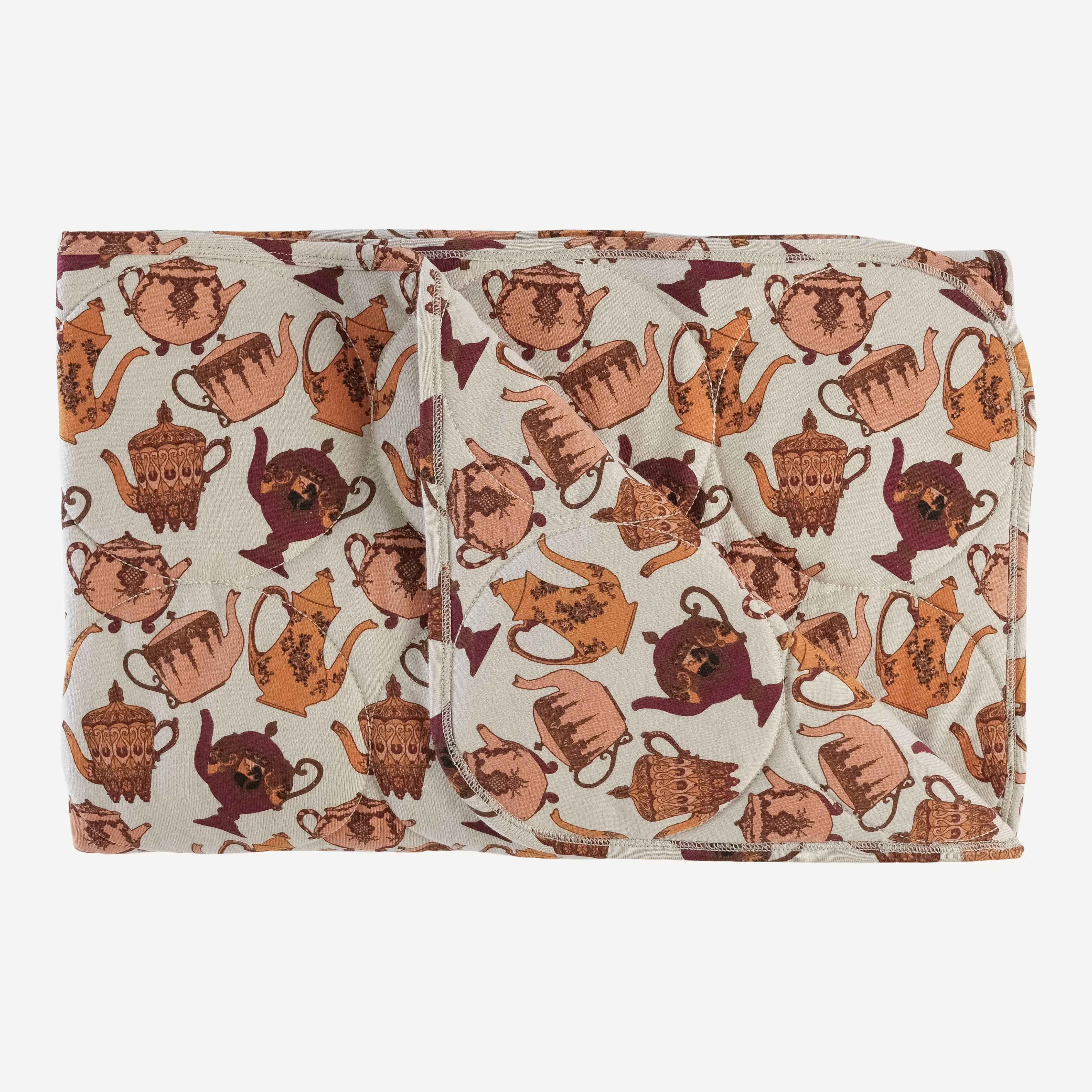 classic circle quilt | papaya teapots | organic cotton jersey