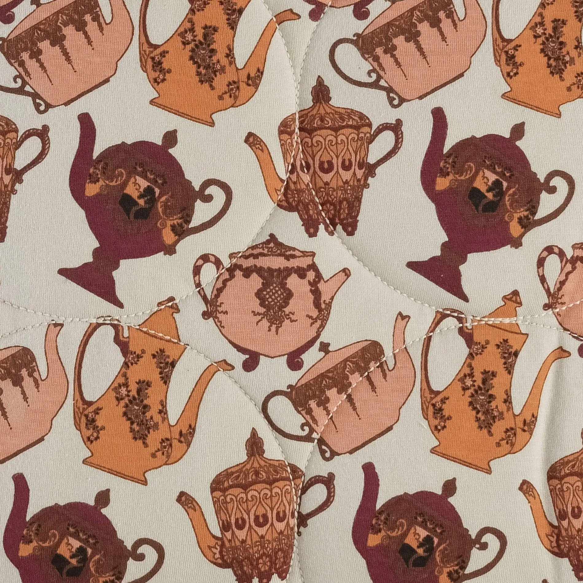 classic circle quilt | papaya teapots | organic cotton jersey