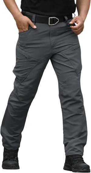 Classic Tactical Pants for Men Relaxed Fit Straight Leg Outdoor Casual Pants with Multi Pocket Trendy Chino Work Pant