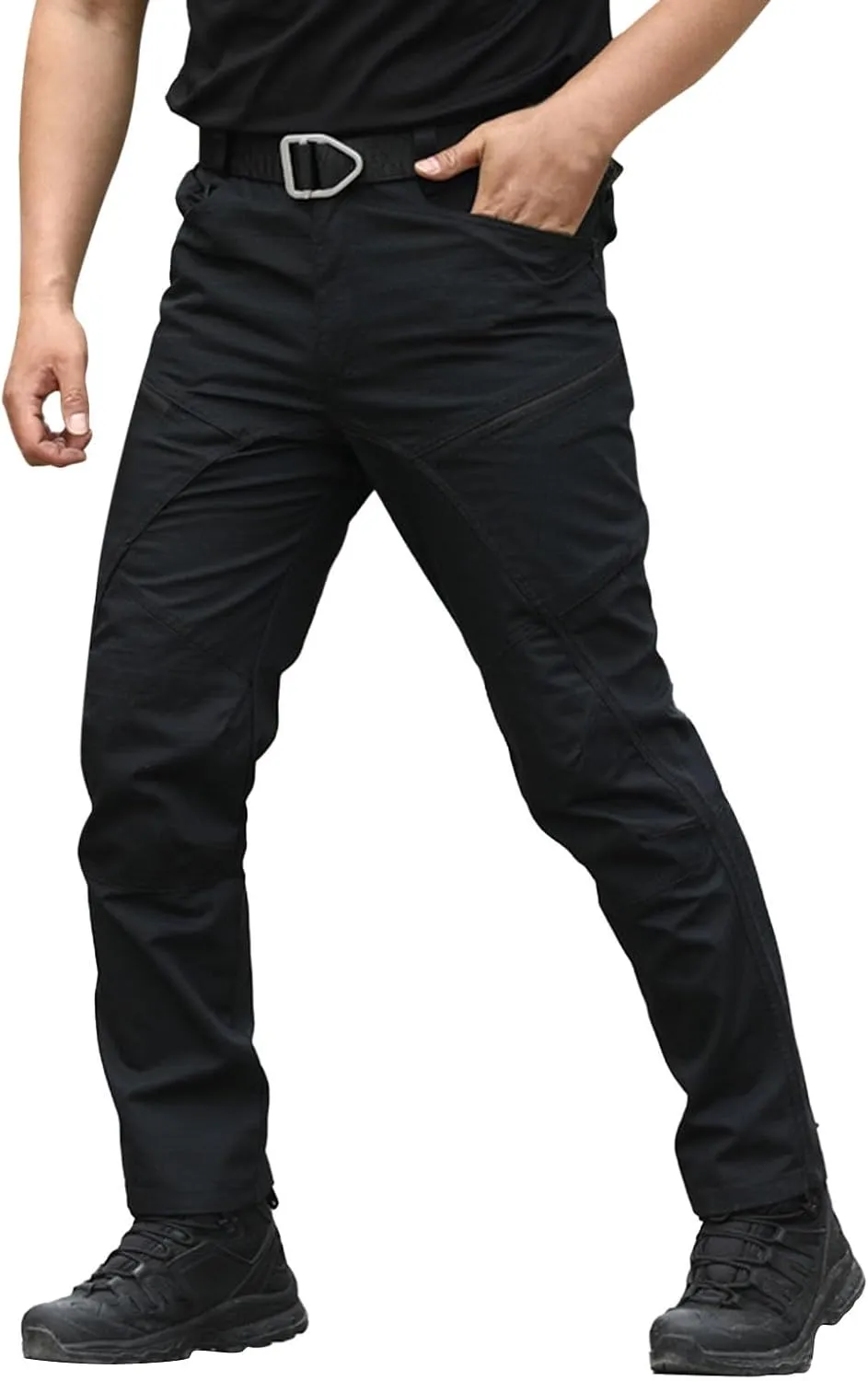 Classic Tactical Pants for Men Relaxed Fit Straight Leg Outdoor Casual Pants with Multi Pocket Trendy Chino Work Pant