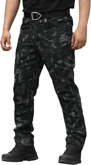 Classic Tactical Pants for Men Relaxed Fit Straight Leg Outdoor Casual Pants with Multi Pocket Trendy Chino Work Pant