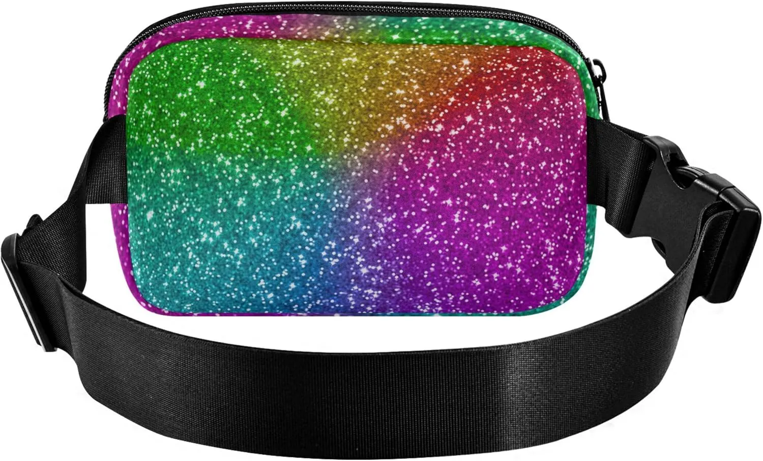 Colorful Glitter Waterproof Fanny Packs Women Hip Bag Belt Pouch Funny Travel Waist Pack for Men