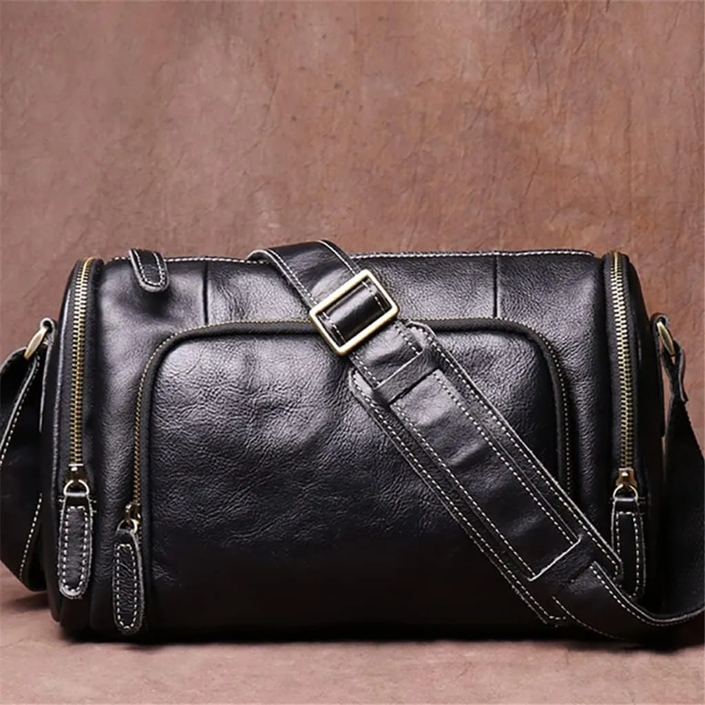 Crossbody Bag Leather Men's Shoulder Messenger Man Bags For 9.7Inch