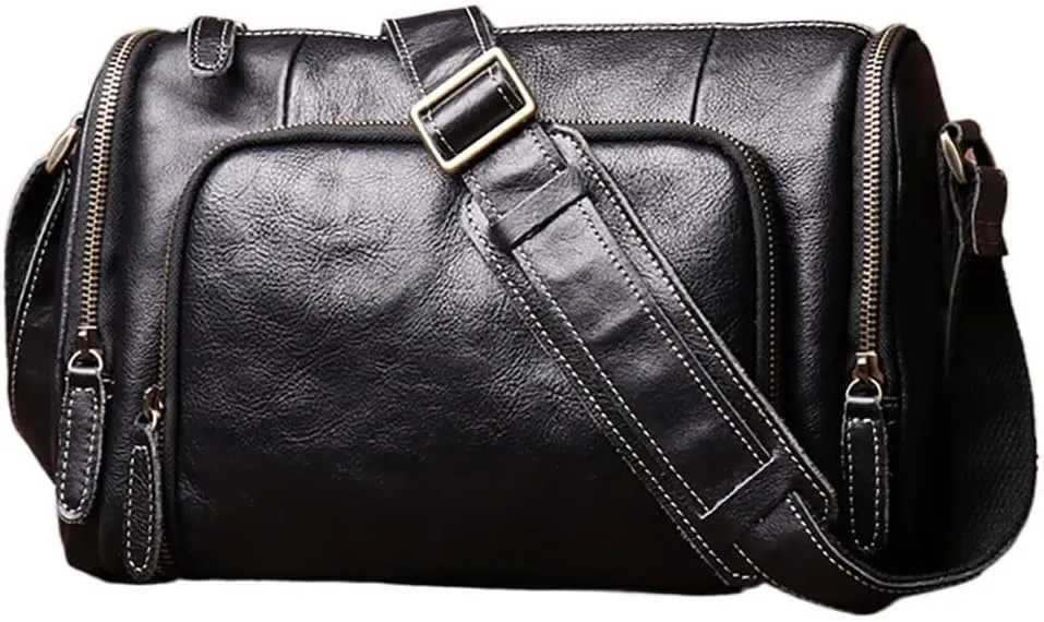 Crossbody Bag Leather Men's Shoulder Messenger Man Bags For 9.7Inch