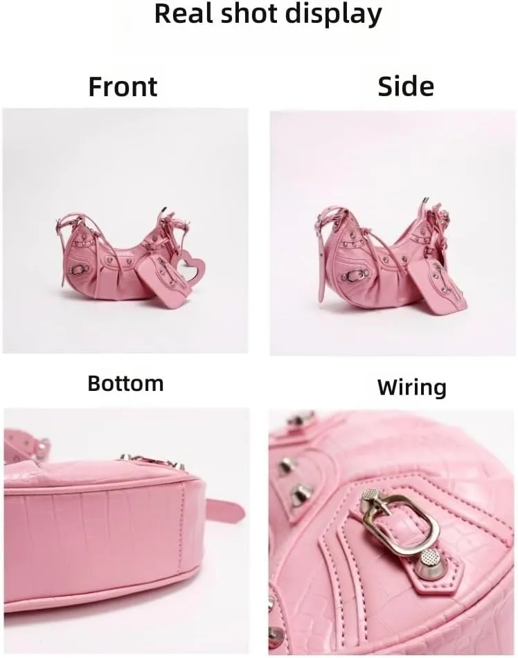 Crossbody Bags for Women Cute Soft Small Clutch Purses Y2K Purse for Women Leather Hobo Bag Fashion Tote Bag