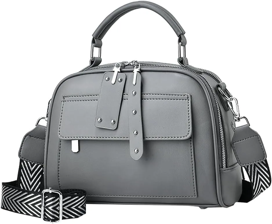 Crossbody Bags for Women Soft Vegan Leather Shoulder Handbag Slouchy Tote Purses Multi-pockets