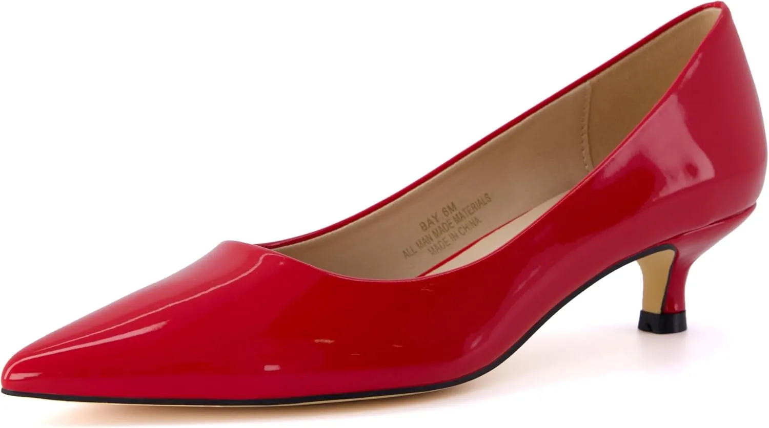 CUSHIONAIRE Women's Bay Kitten Heel Dress Shoe  Memory Foam, Wide Widths Available