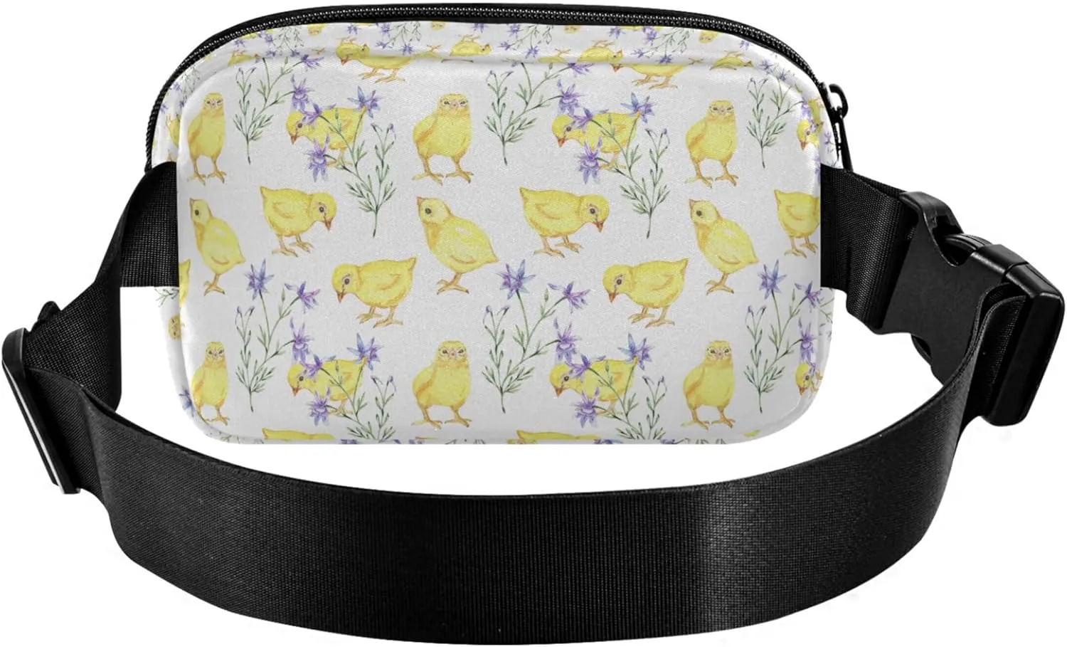 Custom Chickens Floral Chick Womens Fanny Pack Waterproof Hip Bag Belt Purse Designer Cross Body Waist Pack