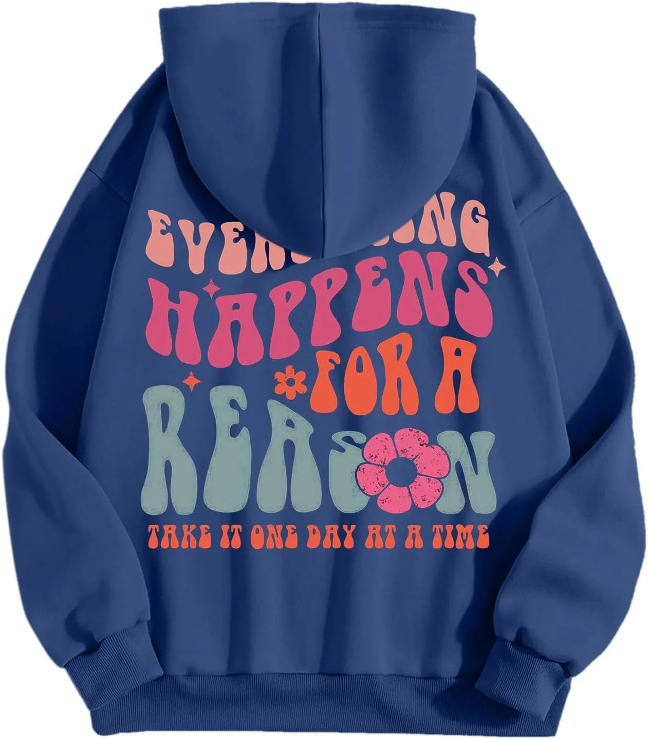 Cute Hoodies for Women Hooded Preppy Sweatshirt Pink Hoodie Oversized Letter Print Graphic Hoodies