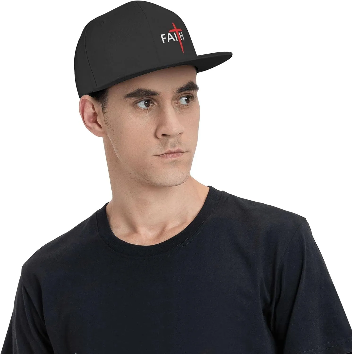 DARLEKS Christian Jesus Cross Hat Religious Flat Bill Brim Baseball caps Cool Hip Hop Men Women Trucker Hats