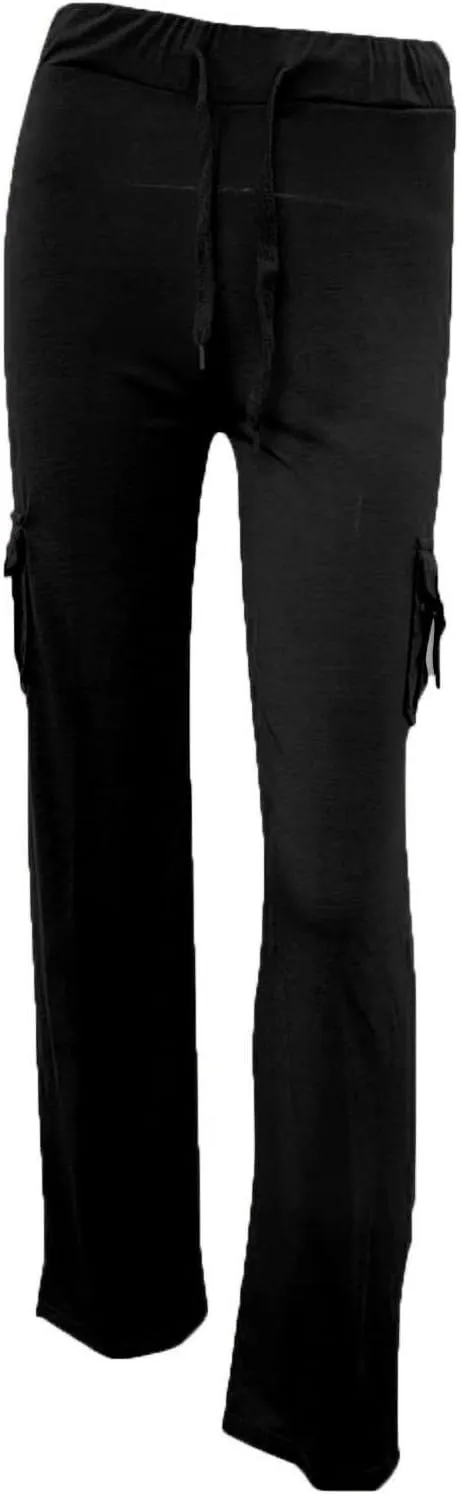 DDAPJ pyju Yoga Cargo Pants Women Wide Leg Pants Stretch High Waisted Casual Pants Athlethic Travel Trousers with Pockets