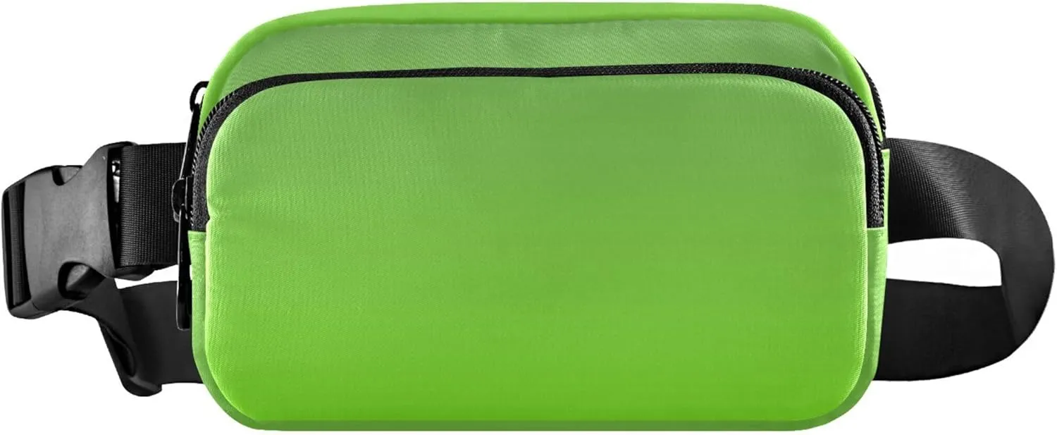 Dinosaur Green Lawn Gradient Women Fanny Packs Waterproof Large Hip Belt Bag Fashion Waist Pouch for Women