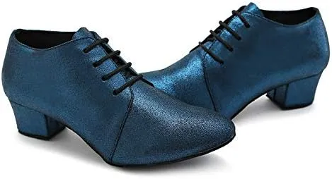 DKZSYIM Women's Fashion Mid Heel Lace-up Breathable Social Practice Ballroom Latin Dance Shoes