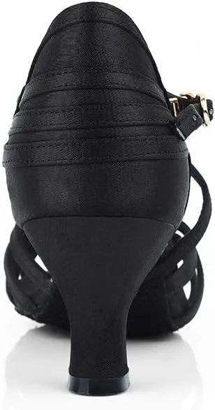 DKZSYIM Women's Latin Dance Shoes Tango Wedding Salsa Ballroom Performance Shoes,Model WX2324